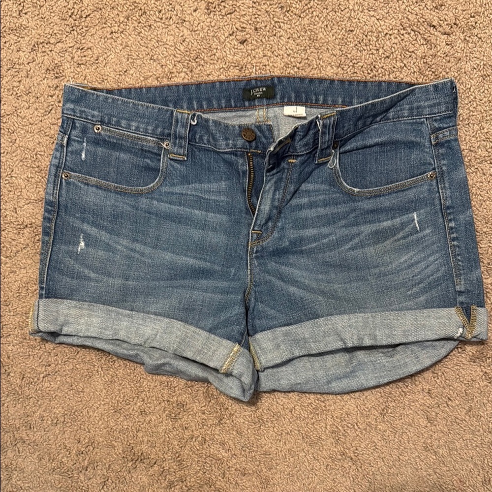 J. Crew Mid Wash Blue Denim Jean Shorts